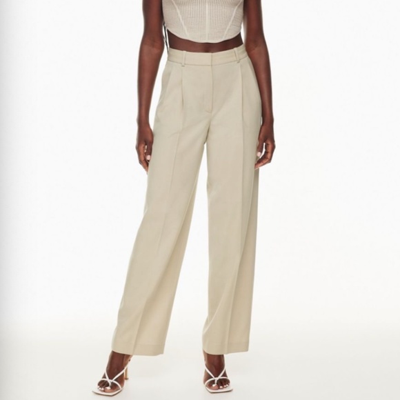 NWT ARITZIA BABATON PLEATED PANTS - Picture 1 of 3
